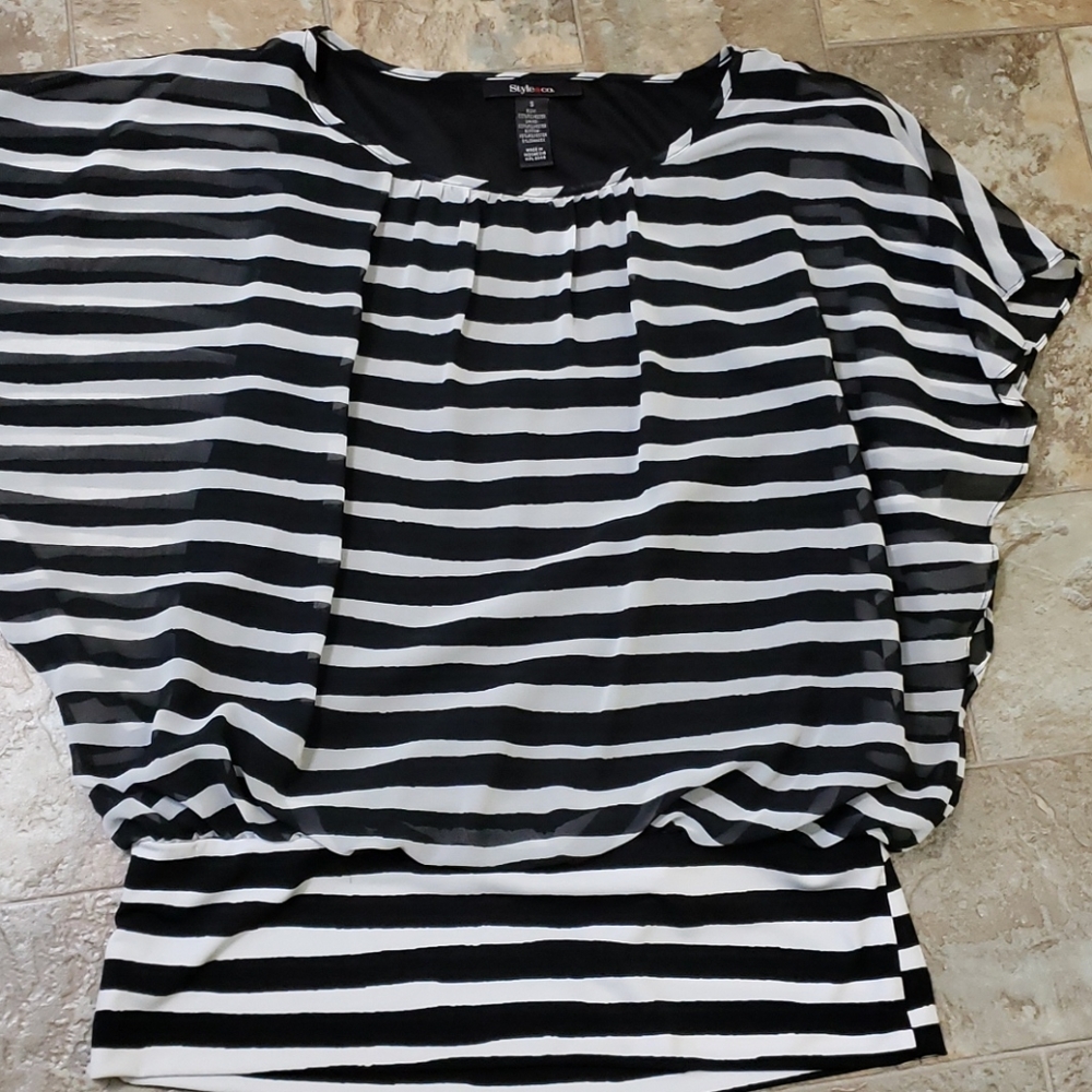 NWOT Style&co stripe blouse